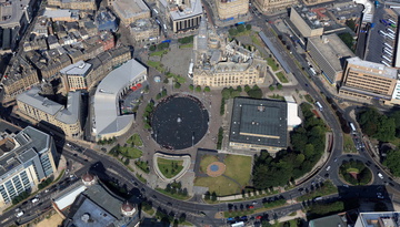 Centenary Square, Bradford city centre BD1 aerial photo