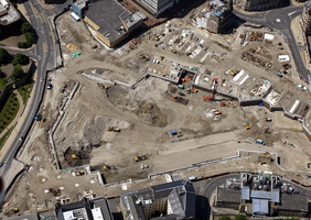 The Broadway shopping and leisure complex Bradford, taken in 2008 during construction aerial photo
