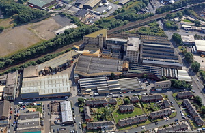 Haworth Scouring Company Cashmere Works Bradford   aerial photo