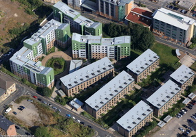 The Green student accommodation  Bradford aerial photo