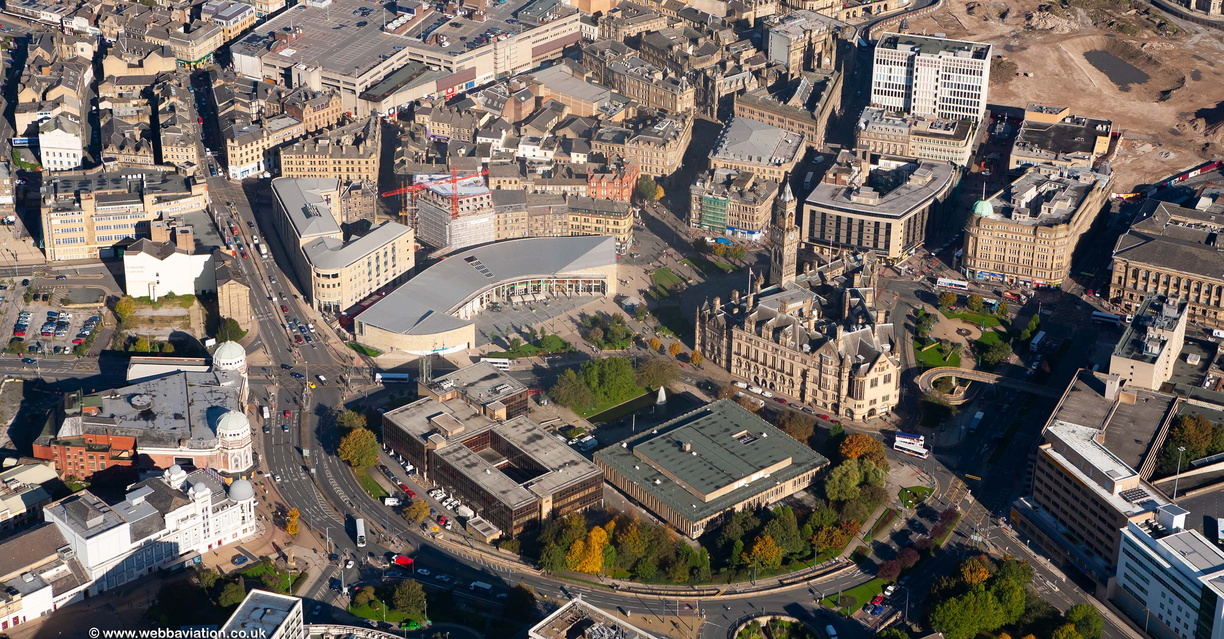 Centenary Square Bradford  aerial photo