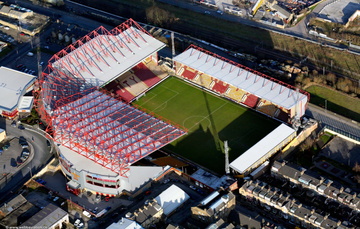 Valley Parade Football Stadium Bradford aerial photo