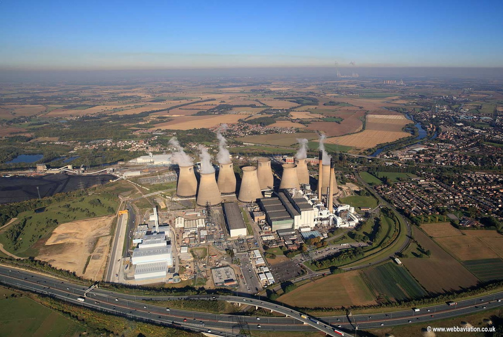Ferrybridge power station aerial photograph
