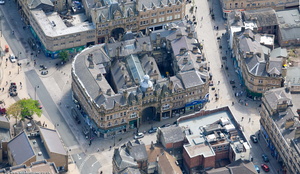 Corn Market  Halifax UK aerial photo