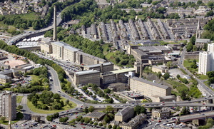 Dean Clough Mill  Halifax UK aerial photo