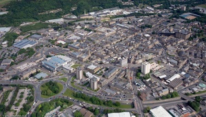Halifax town centre HX11 drone view aerial photo