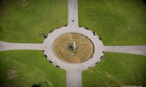 People's Park, Halifax UK aerial photo
