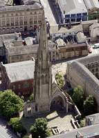 Square Congregational Church Halifax UK aerial photo