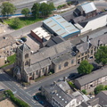 St Mary's Church, Halifax UK aerial photo