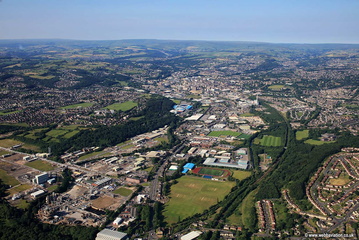 Huddersfield from the air  aerial photograph