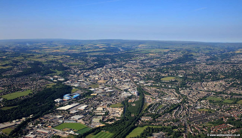 Huddersfield panorama aerial photograph