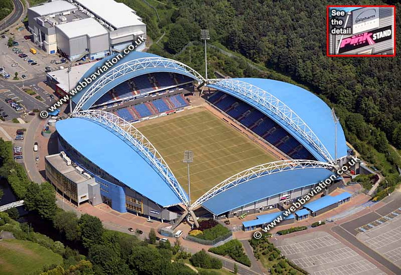 Kirklees Stadium Huddersfield aerial photograph 