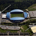Huddersfield football stadium  aerial photo