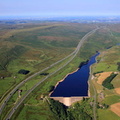 Booth Wood Reservoir & M62 aerial photograph