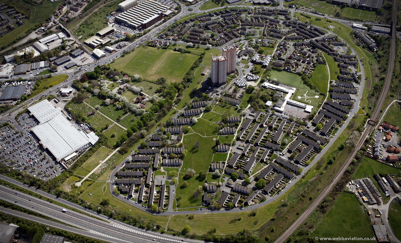 Cottingley, Leeds from the air 