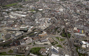 old aerial photograph of Leeds city centre taken in 2004