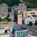 Leeds Beckett University City Campus from the air 