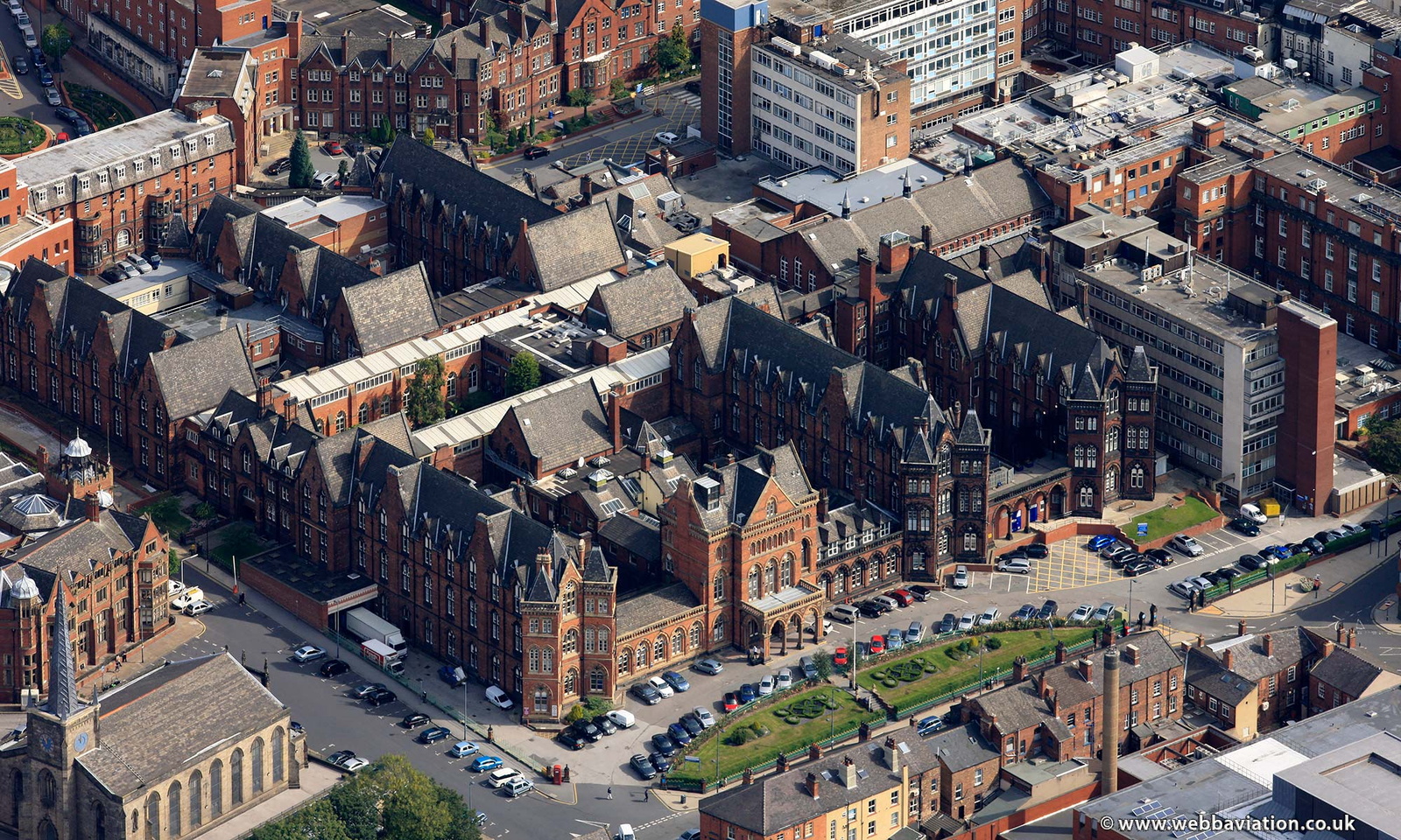 Leeds General Infirmary from the air 