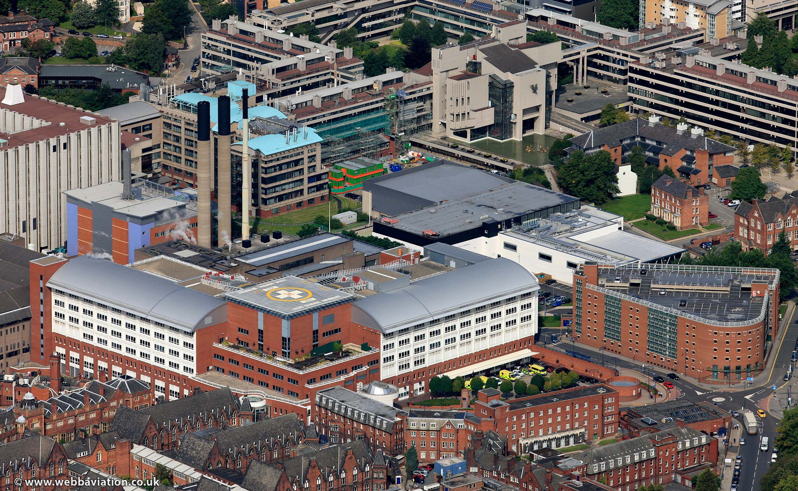 Leeds General Infirmary  from the air 