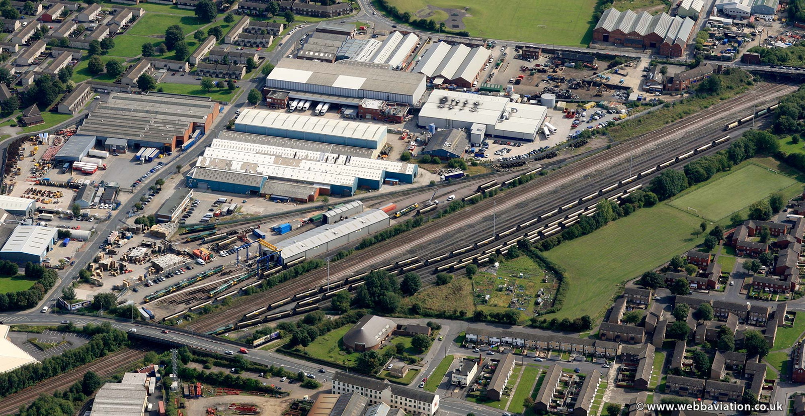 Leeds Midland Road depot from the air 