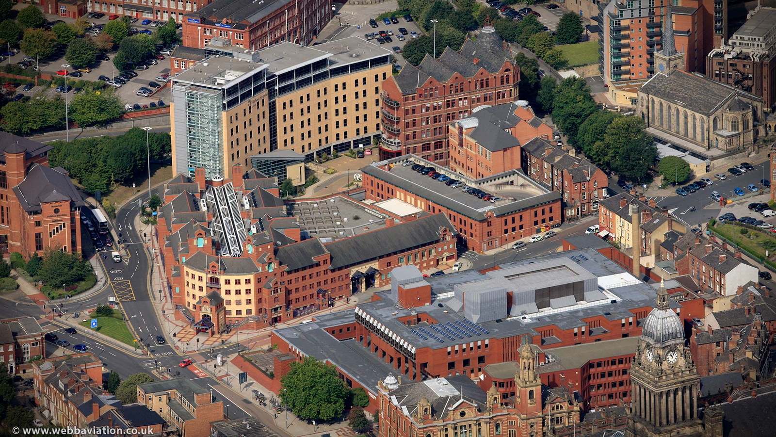 Leeds magistrates court  from the air 
