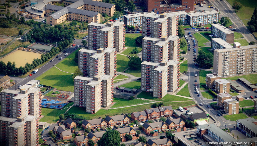  Lincoln Green Estate Leeds from the air 