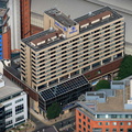 The Hilton Leeds City hotel  from the air 