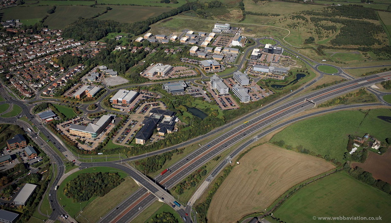 Thorpe Park Business Park, Leeds from the air 