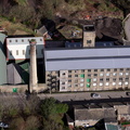 Albion Mill Meltham West Yorkshire from the air 