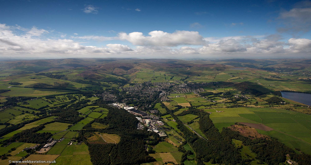 Meltham  West Yorkshire from the air 