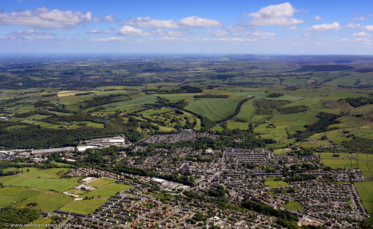 Meltham  West Yorkshire from the air 