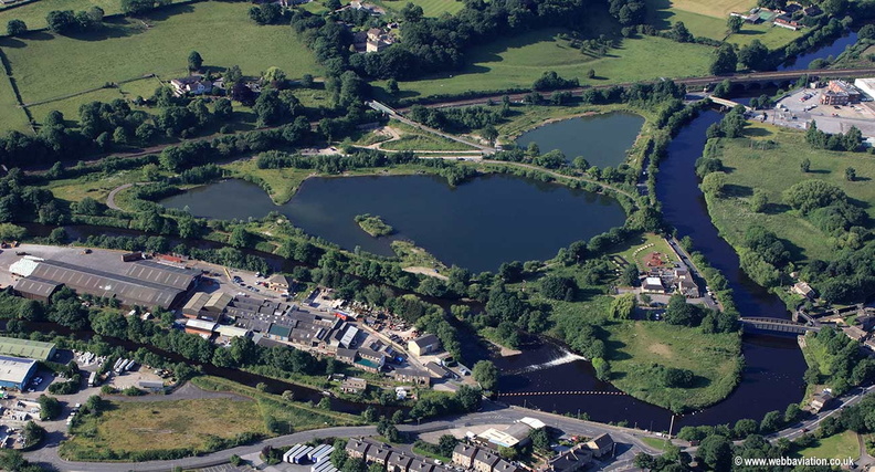 Ladywood Lakes Mirfield  aerial photograph