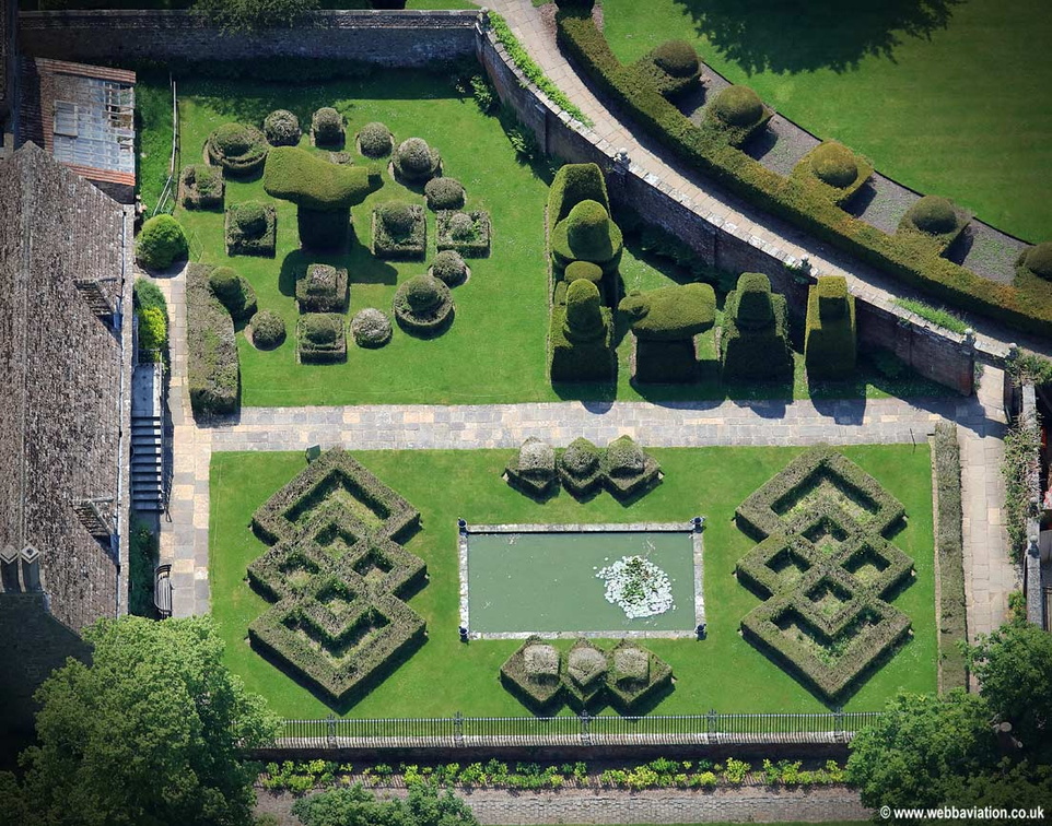 Avebury  Manor Topiary Garden aerial photograph