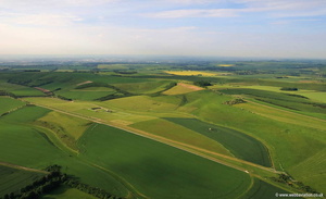 Barbury Racecourse, Wroughton, Wiltshire, home of the Barbury Horse Trials aerial photograph
