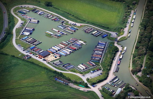 Caen Hill Marina aerial photograph