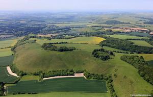 Martinsell Hillfort Wiltshire  aerial photograph 