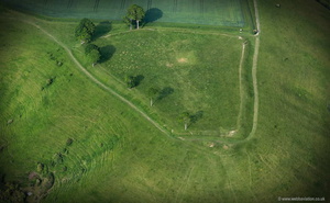 Oliver's Castle hill fort  Wiltshire,   aerial photograph
