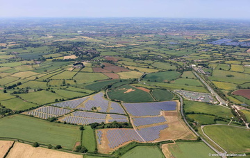 Poulshot solar farm  aerial photograph