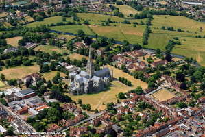 Salisbury Cathedral aerial photo