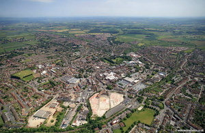 Trowbridge   Wiltshire aerial photograph