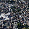 Trowbridge town centre  Wiltshire aerial photograph