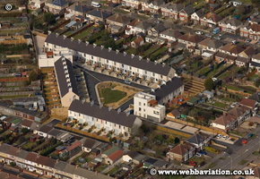The Triangle housing  - Haboakus development in  Swindon aerial photo