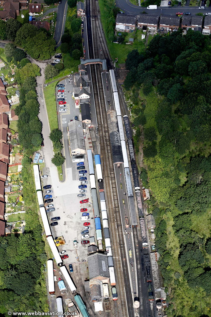 Bewdley railway station from the air