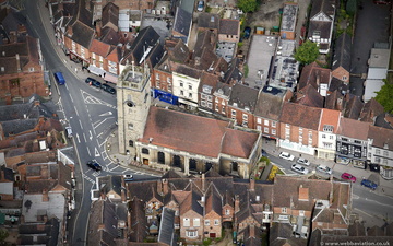 St Anne's Church Bewdley  from the air