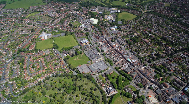 Bromsgrove  Worcestershire from the air