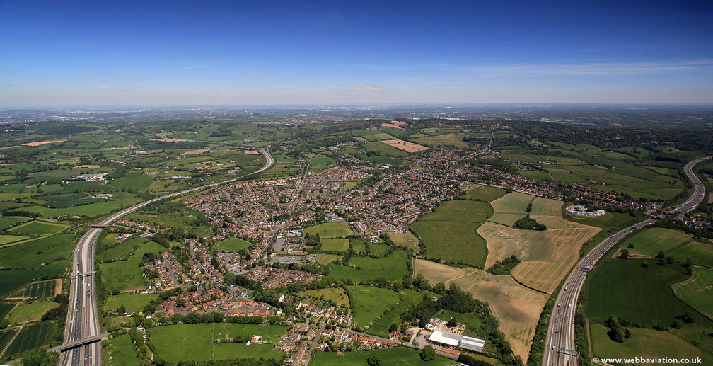 Catshill Bromsgrove   from the air