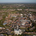 Redditch town centre Worcestershire from the air