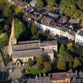 St Stephen’s Church Redditch Worcestershire from the air