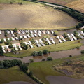 Offenham Park Caravan Site  during the great  floods of 2007 from the air