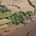 Bushley Worcestershire  during the great River Severn floods of 2007 from the air